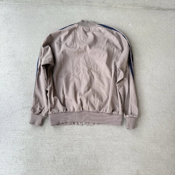Vintage Adidas Originals Track Jacket Brown Blue Stripe Full Zip Size L USA - Picture 2 of 5